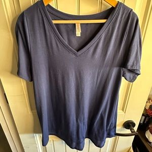 LulaRoe Blue Tee- Large